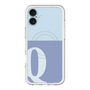 スリムプロテクションプレミアムケース with MagSafe［ オリジナル - initial two tone - Q blue ］