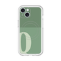 スリムプロテクションプレミアムケース with MagSafe［ オリジナル - initial two tone - Q green ］