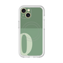 スリムプロテクションプレミアムケース with MagSafe［ オリジナル - initial two tone - Q green ］
