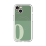 スリムプロテクションプレミアムケース with MagSafe［ オリジナル - initial two tone - Q green ］