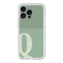 スリムプロテクションプレミアムケース with MagSafe［ オリジナル - initial two tone - Q green ］
