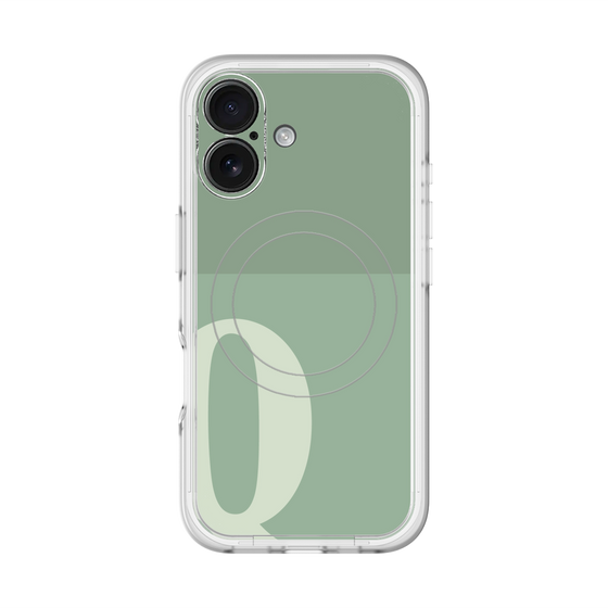 スリムプロテクションプレミアムケース with MagSafe［ オリジナル - initial two tone - Q green ］