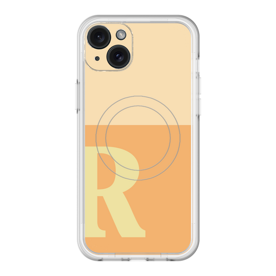 スリムプロテクションプレミアムケース with MagSafe［ オリジナル - initial two tone - R orange ］