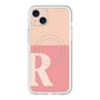 スリムプロテクションプレミアムケース with MagSafe［ オリジナル - initial two tone - R pink ］