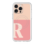 スリムプロテクションプレミアムケース with MagSafe［ オリジナル - initial two tone - R pink ］