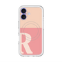 スリムプロテクションプレミアムケース with MagSafe［ オリジナル - initial two tone - R pink ］
