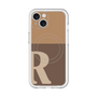 スリムプロテクションプレミアムケース with MagSafe［ オリジナル - initial two tone - R brown ］