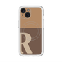 スリムプロテクションプレミアムケース with MagSafe［ オリジナル - initial two tone - R brown ］