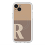 スリムプロテクションプレミアムケース with MagSafe［ オリジナル - initial two tone - R brown ］