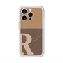 スリムプロテクションプレミアムケース with MagSafe［ オリジナル - initial two tone - R brown ］