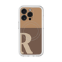 スリムプロテクションプレミアムケース with MagSafe［ オリジナル - initial two tone - R brown ］
