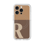 スリムプロテクションプレミアムケース with MagSafe［ オリジナル - initial two tone - R brown ］
