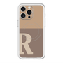 スリムプロテクションプレミアムケース with MagSafe［ オリジナル - initial two tone - R brown ］