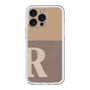 スリムプロテクションプレミアムケース with MagSafe［ オリジナル - initial two tone - R brown ］