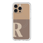 スリムプロテクションプレミアムケース with MagSafe［ オリジナル - initial two tone - R brown ］