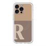 スリムプロテクションプレミアムケース with MagSafe［ オリジナル - initial two tone - R brown ］