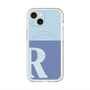 スリムプロテクションプレミアムケース with MagSafe［ オリジナル - initial two tone - R blue ］