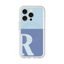 スリムプロテクションプレミアムケース with MagSafe［ オリジナル - initial two tone - R blue ］