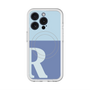 スリムプロテクションプレミアムケース with MagSafe［ オリジナル - initial two tone - R blue ］