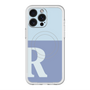 スリムプロテクションプレミアムケース with MagSafe［ オリジナル - initial two tone - R blue ］