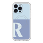 スリムプロテクションプレミアムケース with MagSafe［ オリジナル - initial two tone - R blue ］