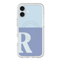 スリムプロテクションプレミアムケース with MagSafe［ オリジナル - initial two tone - R blue ］