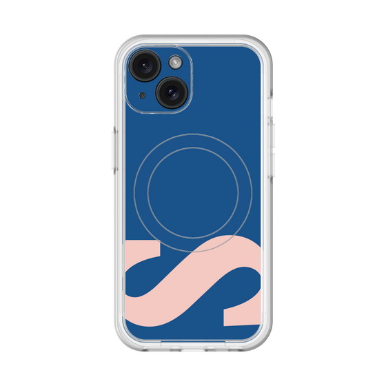 スリムプロテクションプレミアムケース with MagSafe［ オリジナル - initial color - S navy ］
