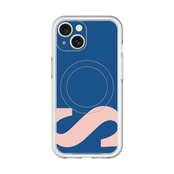 スリムプロテクションプレミアムケース with MagSafe［ オリジナル - initial color - S navy ］
