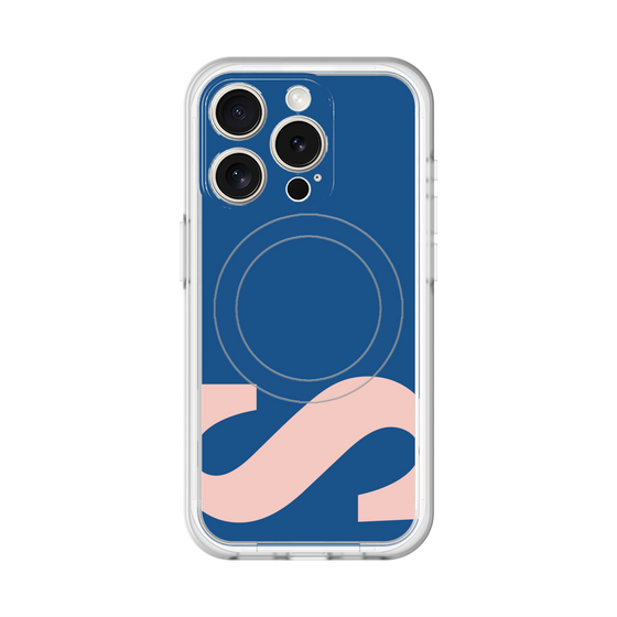 スリムプロテクションプレミアムケース with MagSafe［ オリジナル - initial color - S navy ］