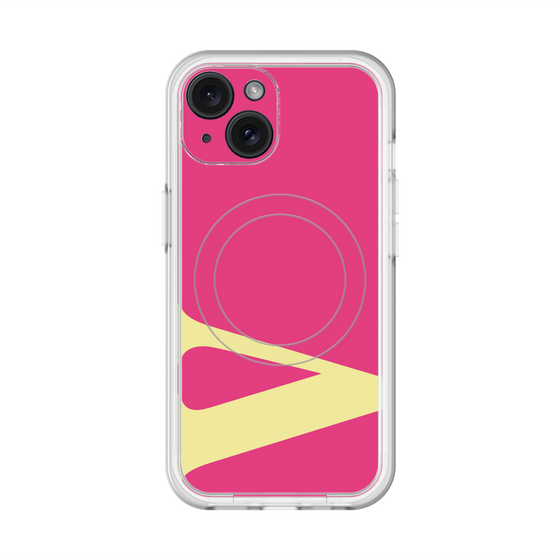 スリムプロテクションプレミアムケース with MagSafe［ オリジナル - initial color - V pink ］