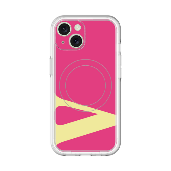 スリムプロテクションプレミアムケース with MagSafe［ オリジナル - initial color - V pink ］