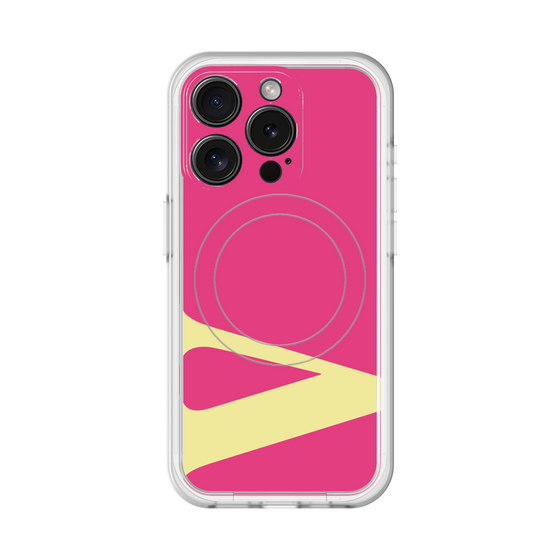 スリムプロテクションプレミアムケース with MagSafe［ オリジナル - initial color - V pink ］