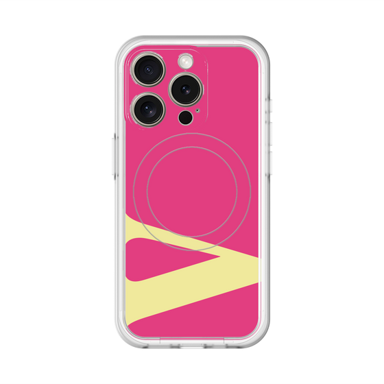 スリムプロテクションプレミアムケース with MagSafe［ オリジナル - initial color - V pink ］