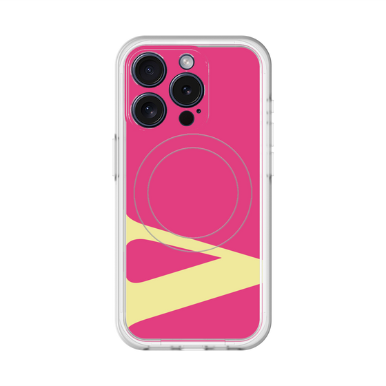 スリムプロテクションプレミアムケース with MagSafe［ オリジナル - initial color - V pink ］