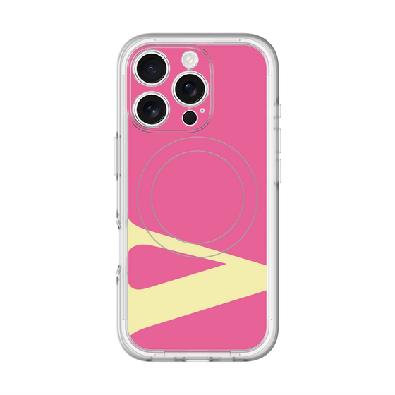 スリムプロテクションプレミアムケース with MagSafe［ オリジナル - initial color - V pink ］