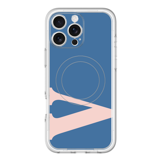 スリムプロテクションプレミアムケース with MagSafe［ オリジナル - initial color - V navy ］