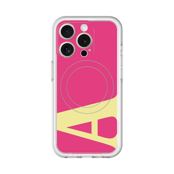 スリムプロテクションプレミアムケース with MagSafe［ オリジナル - initial color - A pink ］