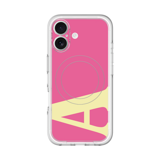 スリムプロテクションプレミアムケース with MagSafe［ オリジナル - initial color - A pink ］