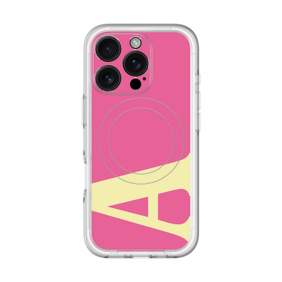 スリムプロテクションプレミアムケース with MagSafe［ オリジナル - initial color - A pink ］