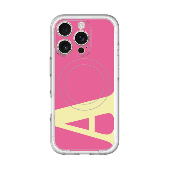 スリムプロテクションプレミアムケース with MagSafe［ オリジナル - initial color - A pink ］