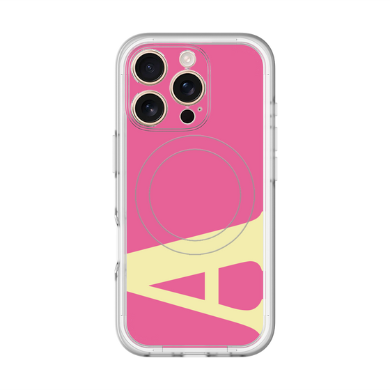 スリムプロテクションプレミアムケース with MagSafe［ オリジナル - initial color - A pink ］