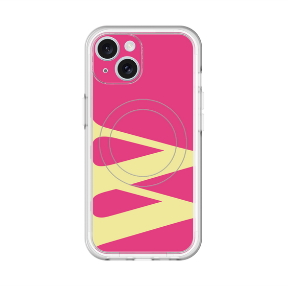 スリムプロテクションプレミアムケース with MagSafe［ オリジナル - initial color - W pink ］