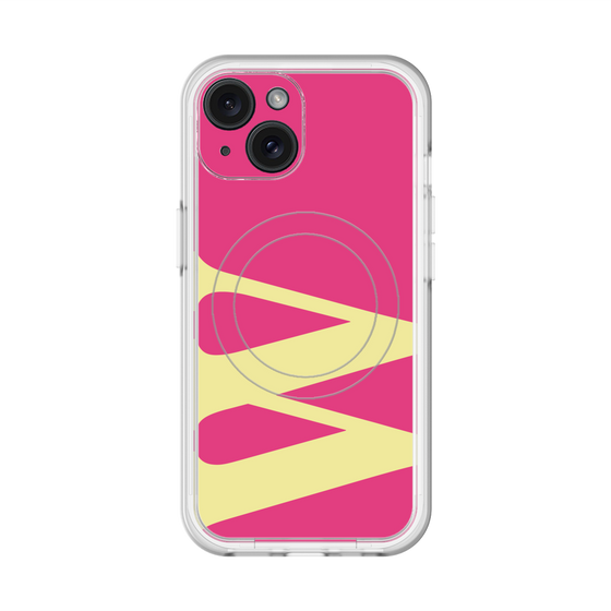スリムプロテクションプレミアムケース with MagSafe［ オリジナル - initial color - W pink ］