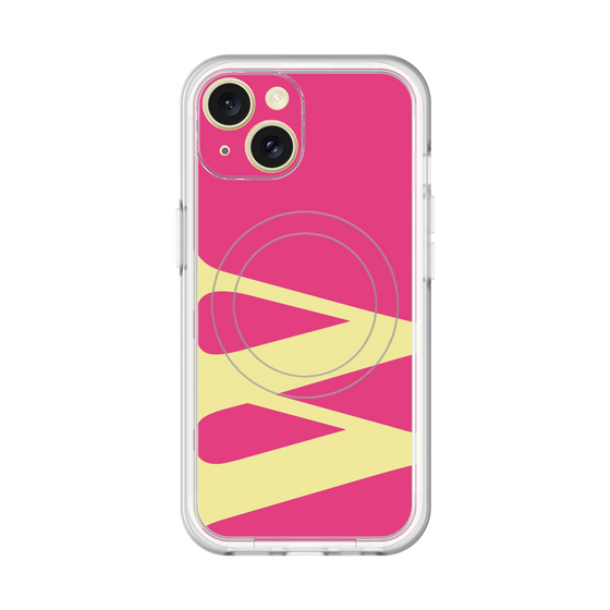 スリムプロテクションプレミアムケース with MagSafe［ オリジナル - initial color - W pink ］