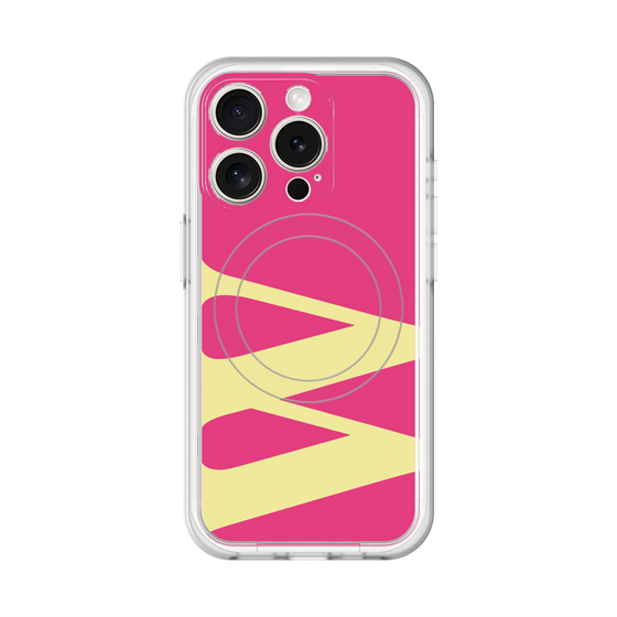 スリムプロテクションプレミアムケース with MagSafe［ オリジナル - initial color - W pink ］