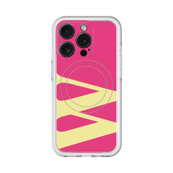 スリムプロテクションプレミアムケース with MagSafe［ オリジナル - initial color - W pink ］