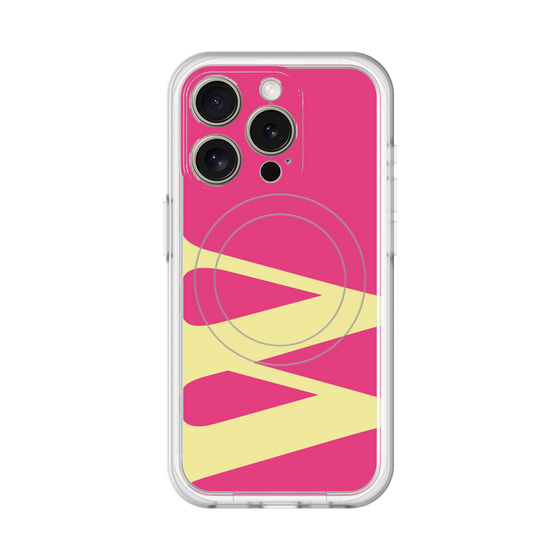 スリムプロテクションプレミアムケース with MagSafe［ オリジナル - initial color - W pink ］