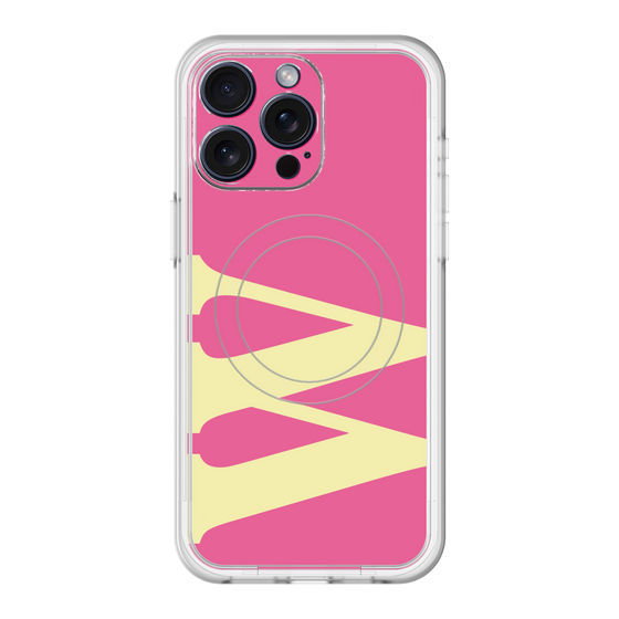 スリムプロテクションプレミアムケース with MagSafe［ オリジナル - initial color - W pink ］