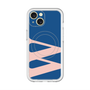 スリムプロテクションプレミアムケース with MagSafe［ オリジナル - initial color - W navy ］
