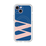 スリムプロテクションプレミアムケース with MagSafe［ オリジナル - initial color - W navy ］